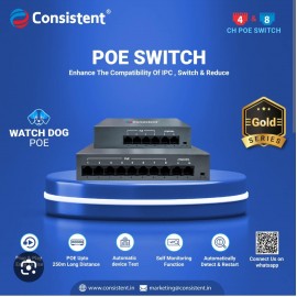 CONSISTENT 4+2 POE SWITCH C-4P-2UE-G